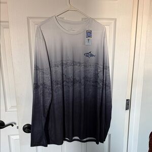 Black and Gray Gradient Long Sleeve Shirt nwt
